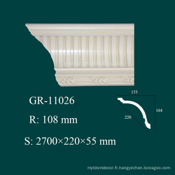 Matériau de construction moulure couronne en polyuréthane pour décoration intérieure de maison